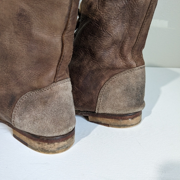 Free People Truemay Distressed Factory Worn Lace Up Short Boots 38 - Picture 12 of 16